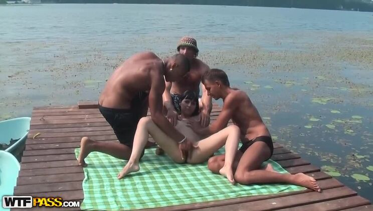 Outdoor Pier Gangbang with Ilya, Maxim, and Eric