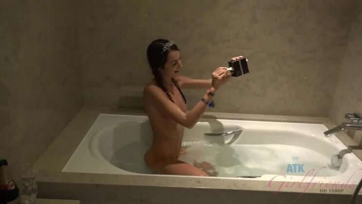 Amateur Lily Adams Rides Big Dick In The Tub