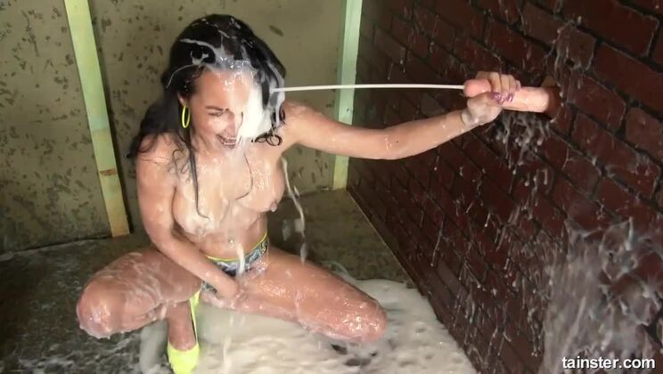 F Francys Belle Creams and Covers Her Sexy Body