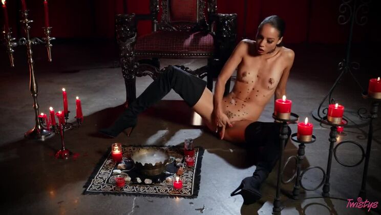 [Twistys] - Ebony October Seduction: Phantasmagoria of Solo Pleasure - Sabina Rouge - Jewelz Blu