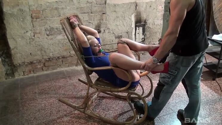 Melanie Crush in BDSM Threesome with Fucking Machine