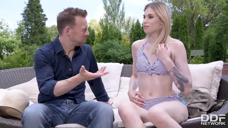 [HandsOnHardcore] - Cumshot Date with Milena Devi by the Pool - Milena Devi