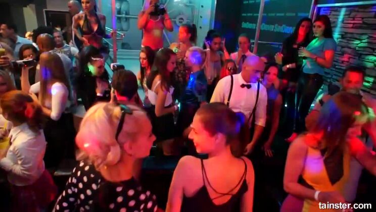 Redhead and Blonde Lesbians in Wild Orgy