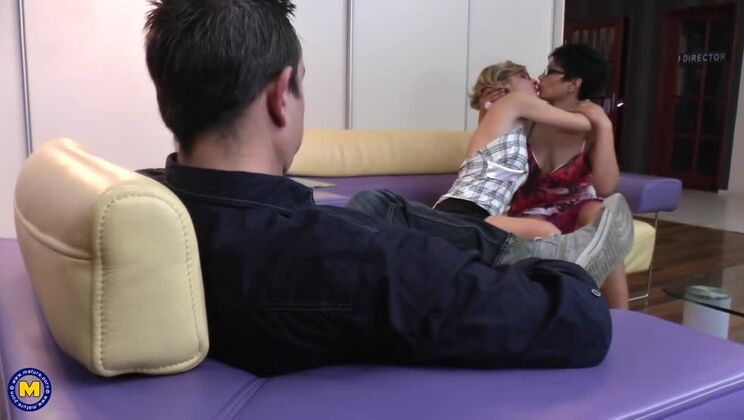 Naughty Housewives Enjoy a Lesbian Threesome with Gizelda B. and Becky