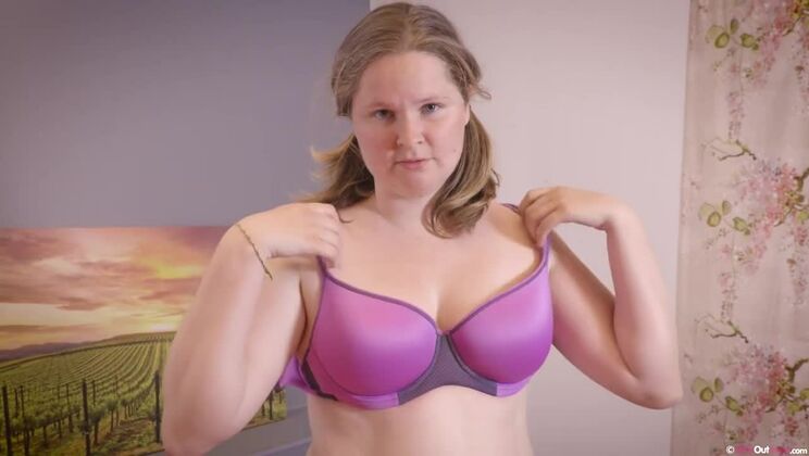 Brunette Sarah Stretching Fun