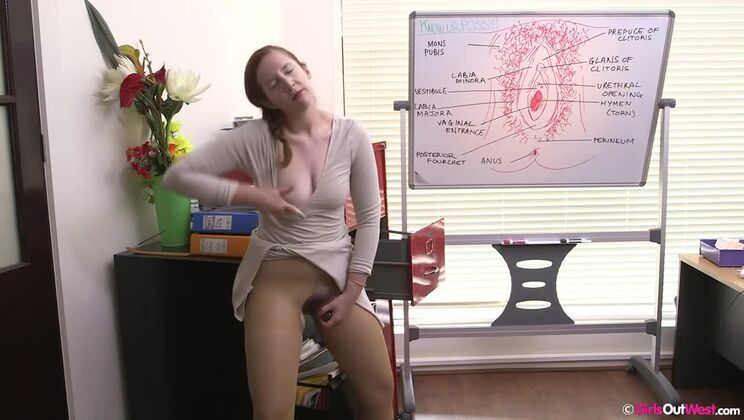 [GirlsOutWest] - Darcy Filing Her Hairy Pussy