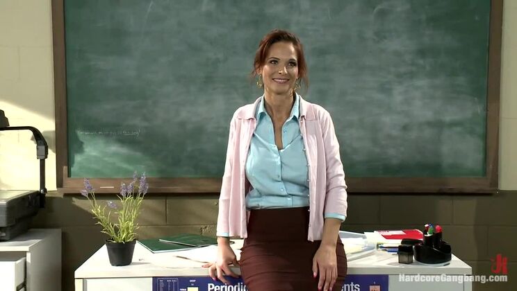 [HardcoreGangbang] - Teacher with Big Tits Gets Hardcore Gangbang Treatment - Bill Bailey - James Deen - Dane Cross - Syren Demer - Aaron Wilcoxxx - Astral Dust