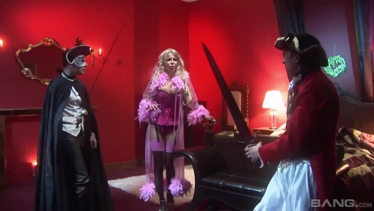 Melanie's Lingerie Threesome With George And A Big Cock