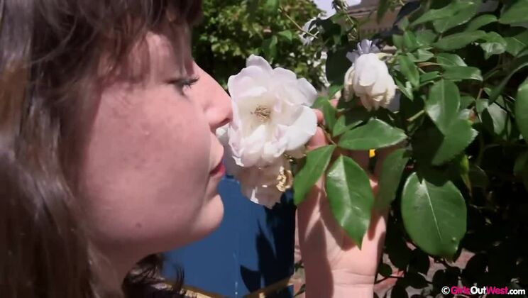 Sheryl Enjoys Roses