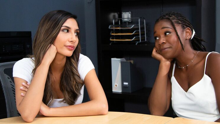 [WebYoung] - Pussy Licking Big Tits Girls At Work - Gianna Dior - Hazel Grace