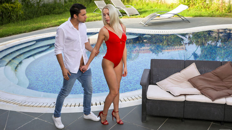 [NubileFilms] - Blonde with Braces Loves Blowjob - Angelika Grays - Oliver Trunk