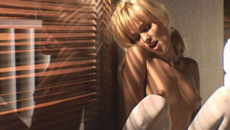 [WowGirls] - White Lingerie and Hairy Pussy - Sasha