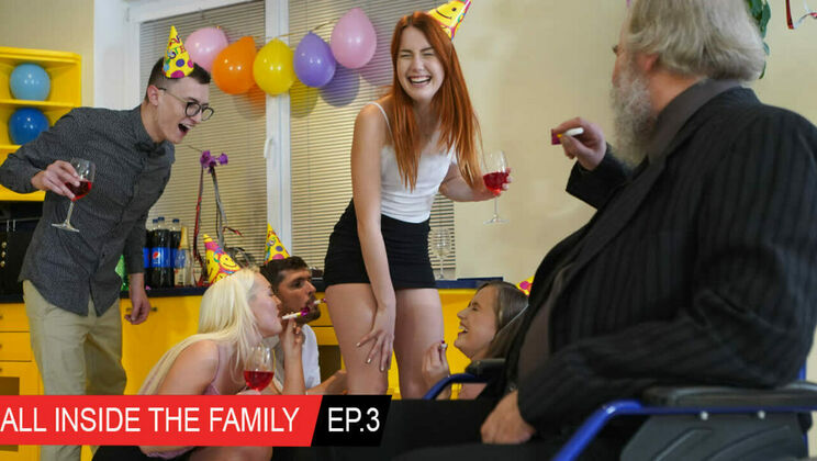 Handjob and Hardcore Action at the Family Party!