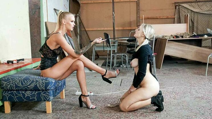 Shaved Blonde Lesbian Domination