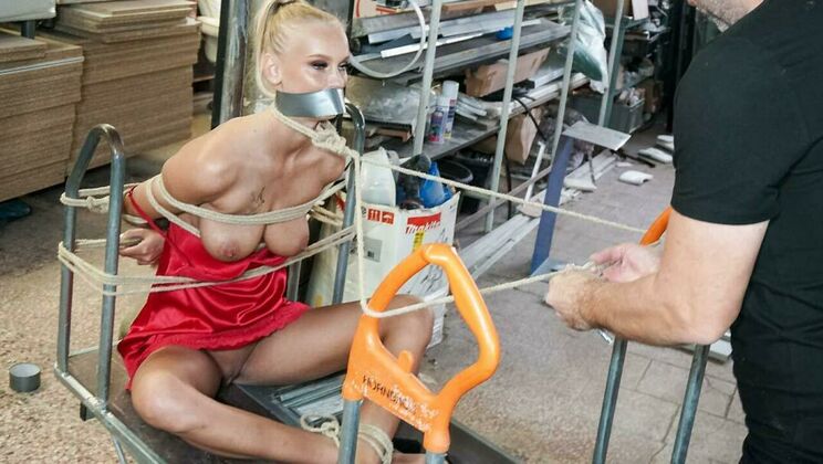 Shaved and Spanked Blonde Babe