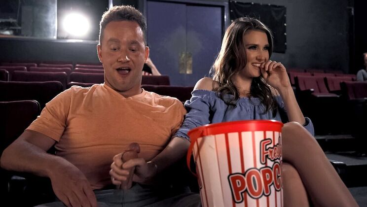 Blonde with Piercing Loves Blowjob