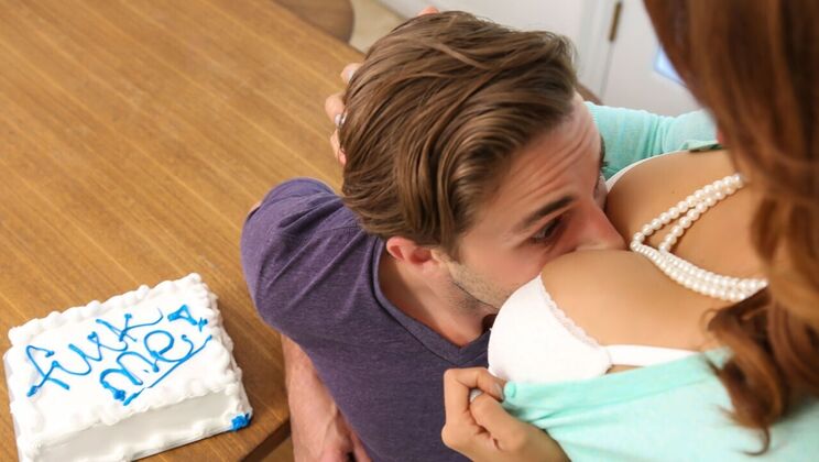 Cum on My Mom's Tits, It's Her Birthday