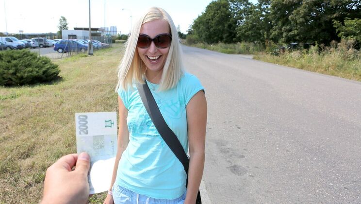 Public Blowjob and Creampie for Blonde Amateur