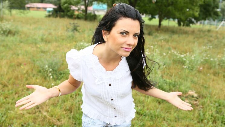 Girl in Shorts Fucked Doggystyle in Car