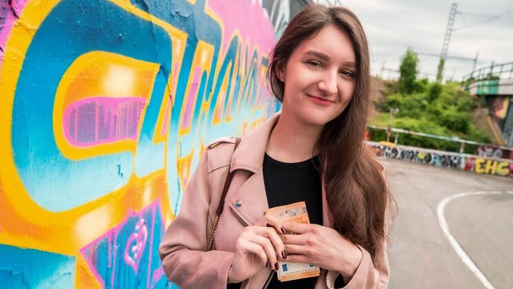 Brunette in Thong Loves Sucking Dick