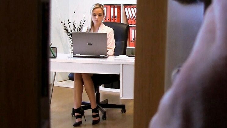 Blonde Czech Girl Fucks at Work