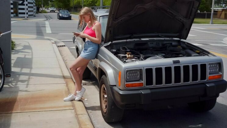 [StrandedTeens] - Shaved and Horny Melody Marks - Brick Danger - Melody Marks