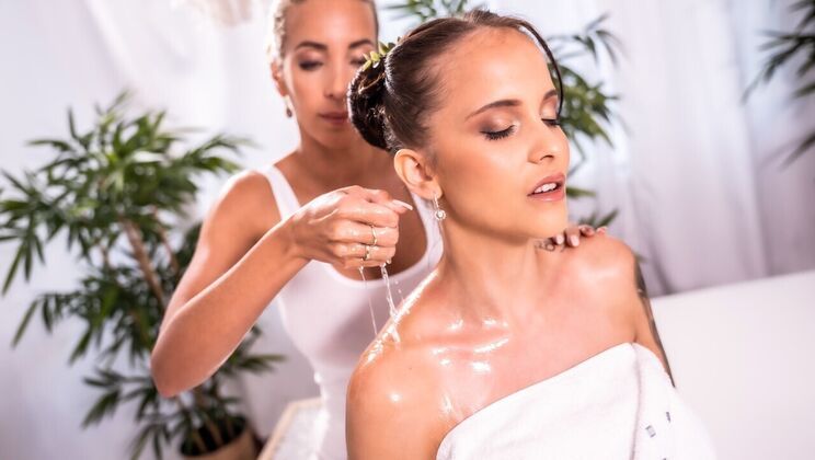 Lesbian Massage with Big Boobs Girls