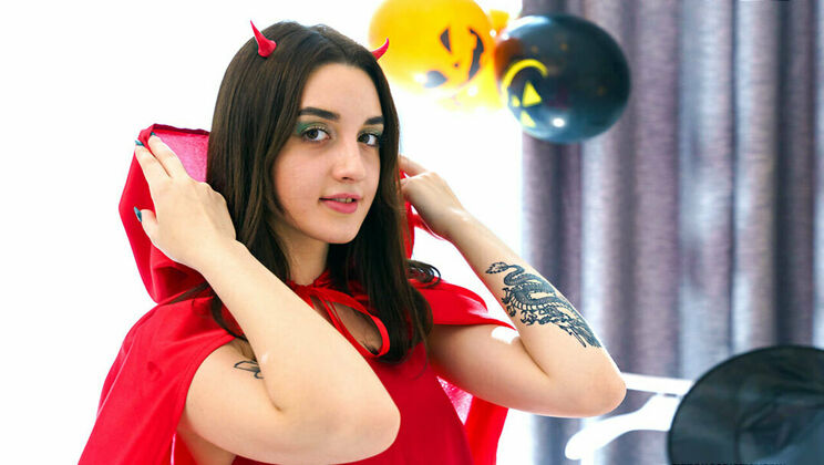 [ClubSweethearts] - Small Tits Devil in Fishnet