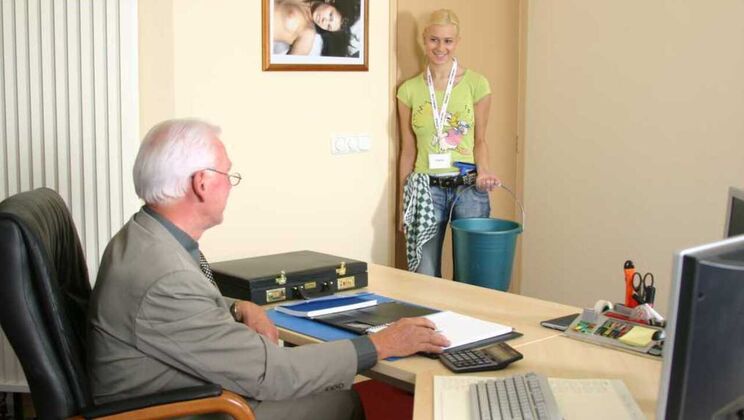 [Oldje] - Office Seduction with a Dirty Blonde