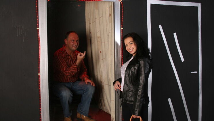 [Oldje] - Young Brunette Swallows Cum at Midnight