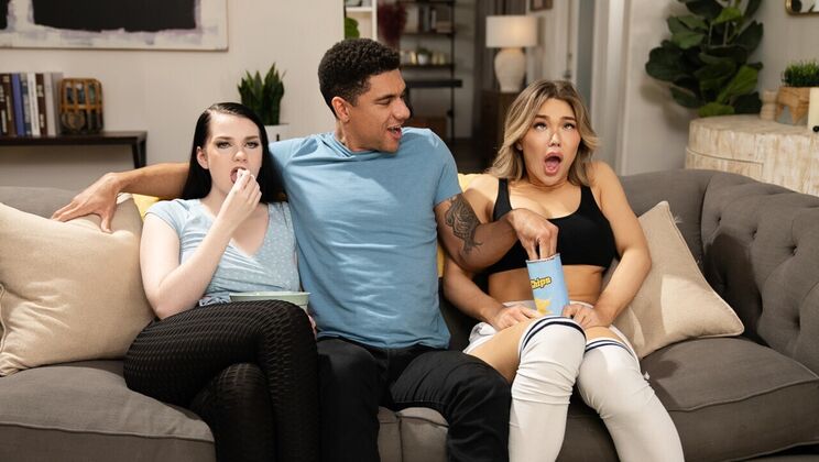 [TransAngels] - Blonde & Brunette: Big Tits and Big Cocks