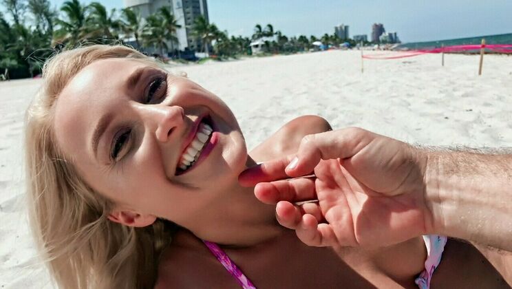 [MOFOSB-Sides] - Natural Tits Beach Babe's Cockation - Peter Green - Misha Mynx