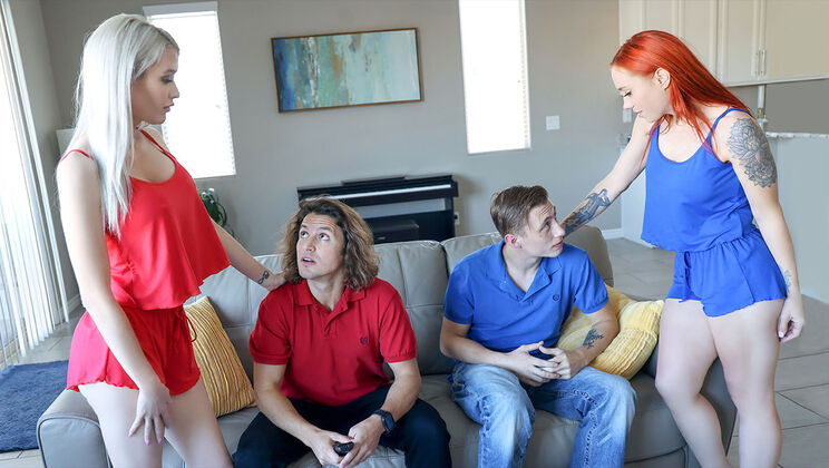 [MomSwap] - Redhead vs Blonde: Bets Are Off - Jay Romero - Katie Monroe - Cole Church - Nova Sky