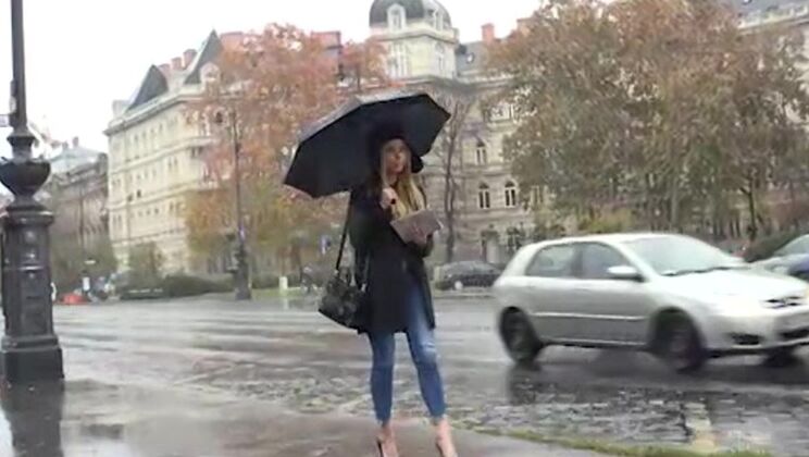 Double Penetration Delight with European Hottie