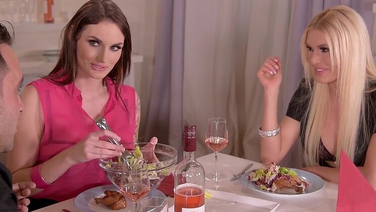 [PornWorld] - Kitana Lure & Marie Clarence Get Naked and Fucked After Dinner GP248 - Kai Taylor - Marie Clarence