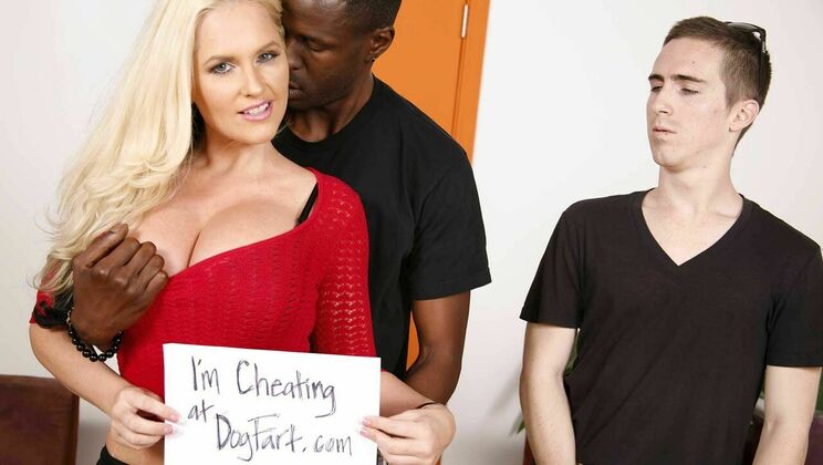 [WatchingMyMomGoBlack] - Blonde Cougar Alena Croft Gets Facial