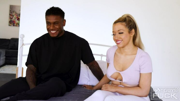 [HotGuysFuck] - Blonde Bombshell Francesca Rossi Gets Turned On by Big Black Cock Calvin Beckham