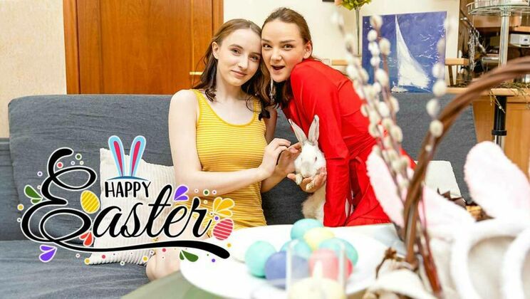 [ClubSweethearts] - Lesbian Easter Fun with Big Tits and Shaved Kittens