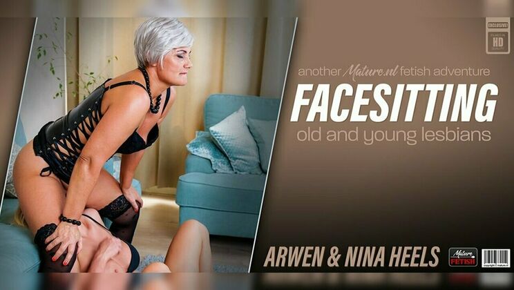 Arwen and Nina Heels in Lesbian Face Sitting Fetish