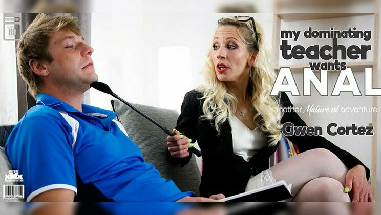 [Mature.nl] - Anal Fucking with Blonde MILF Gwen Cortez and Young Student
