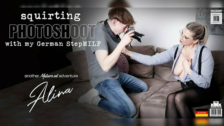 [Mature.nl] - Big Tits Mature Blonde Alina Gets Wet and Wild