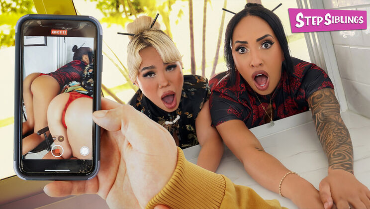 [StepSiblings] - Blonde and Black Double Blowjob Delight - Peter Green - Luna Luxe - Kona Jade