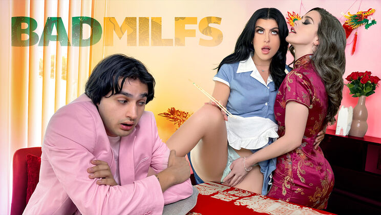 [BadMilfs] - Dirty Lesbian Threesome With Gal Ritchie - Elias Cash - Gal Ritchie - Nicole Emma Vaunt