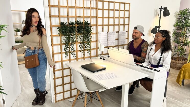 Big Tits Tutor Takes Black Cock in POV Scene