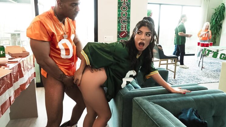 [RKPrime] - Game Day Party: Jasmine Sherni Deep Throats and Rides Reverse Cowgirl - Mazee The Goat - Jasmine Sherni