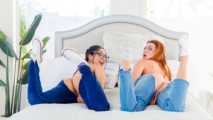 [StepSiblingsCaught] - Stepbro Owes Us - Long Hair & Miniskirt Fantasy - Victor Ray - Madison Wilde - Stella Luxx