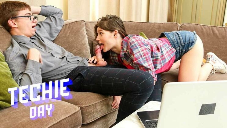 [ClubSweethearts] - Shaved Teen Janyk Brones Fucks Doggystyle with Natural Tits