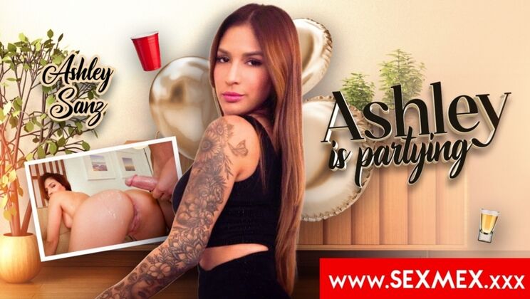 Ashley Sanz Colombian Brunette Party Hardcore and Blowjob