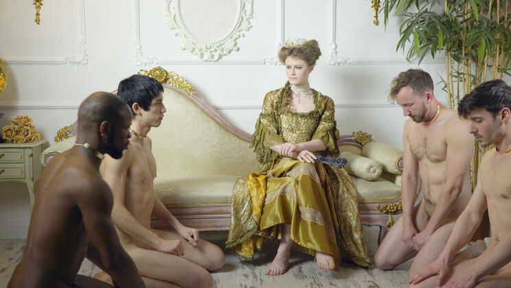 Sexy Blonde Lucy Fucks Bishop Black in Wild Orgy