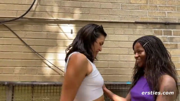 [Ersties] - Brunette Exhibitionists: Doggystyle & Lingerie